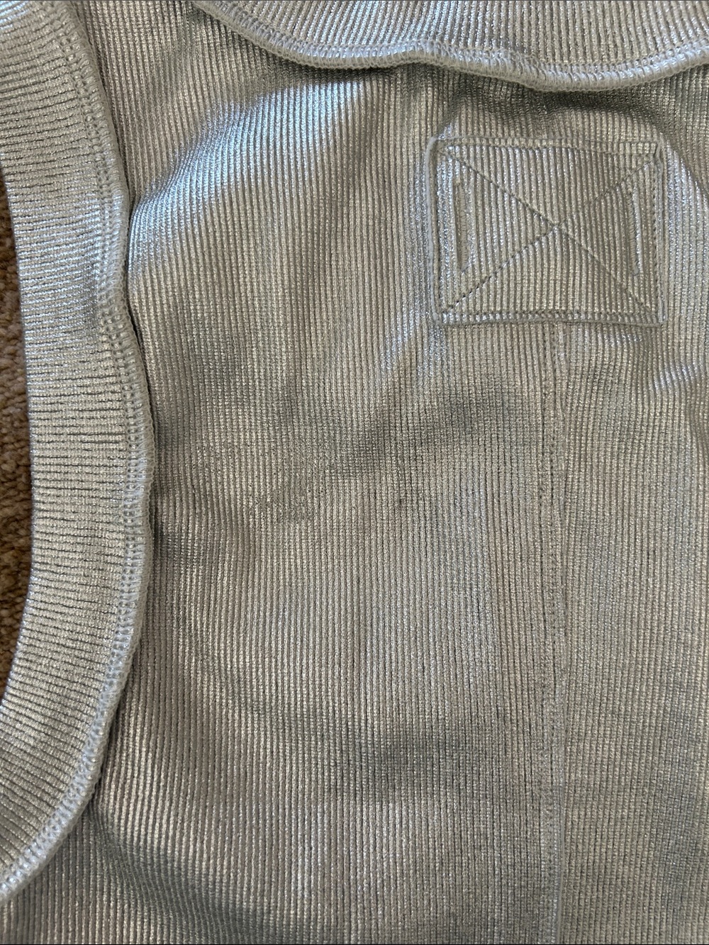 We The Free Ribbed Tank Top — Silver - Picture 7 of 7